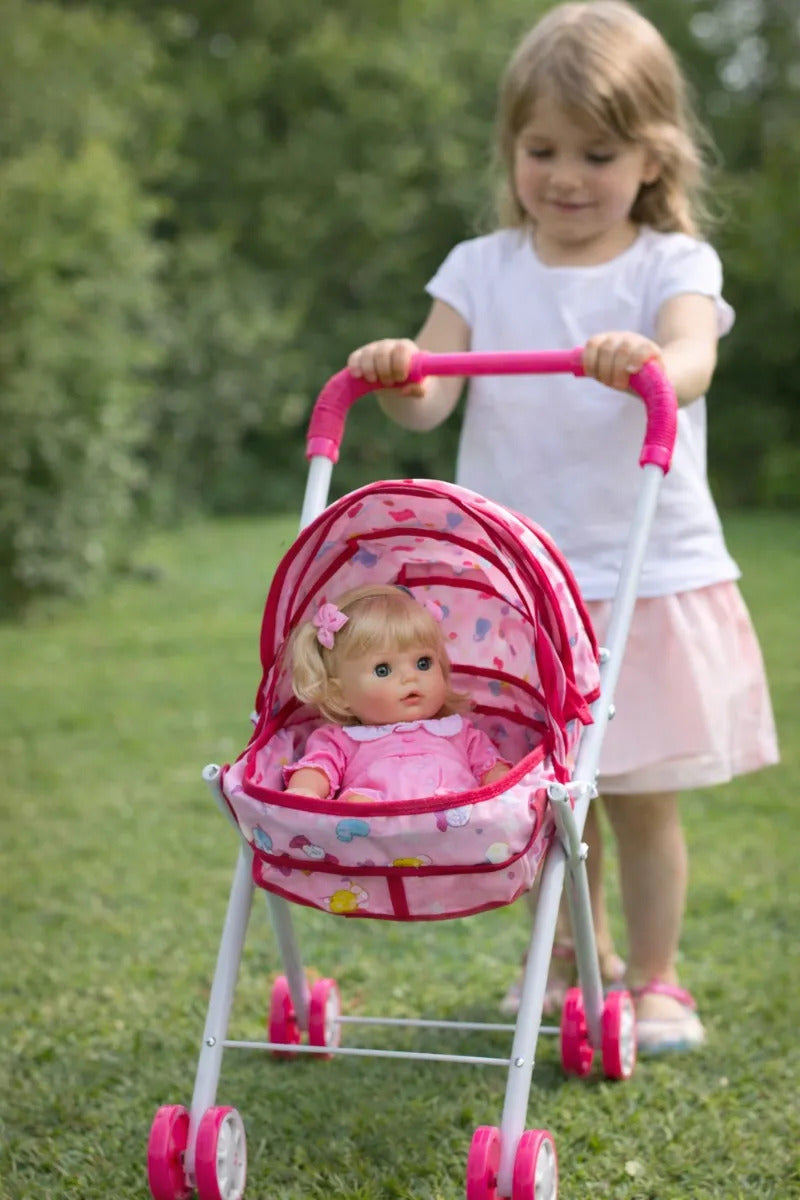 Carreola Para Muñeca Tipo Moisés Con Llanta Doble 56 Cm