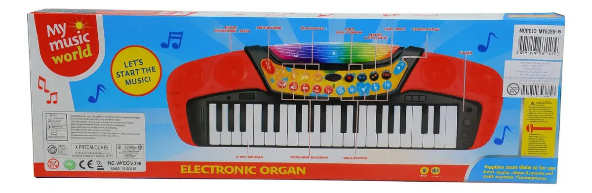 Piano Electrónico Infantil Candy Toys 37 Color Rojo