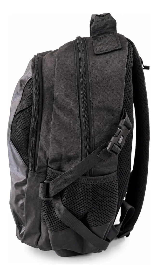 Mochila Juvenil Lluvia Negra Juvenil Con Acabado Brillante
