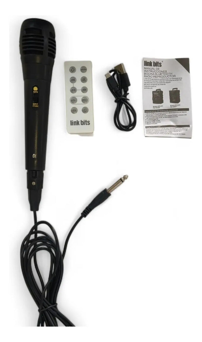 Bocina Knup Recargable Bluetooth 8 Pulgadas Con Radio Fm Usb