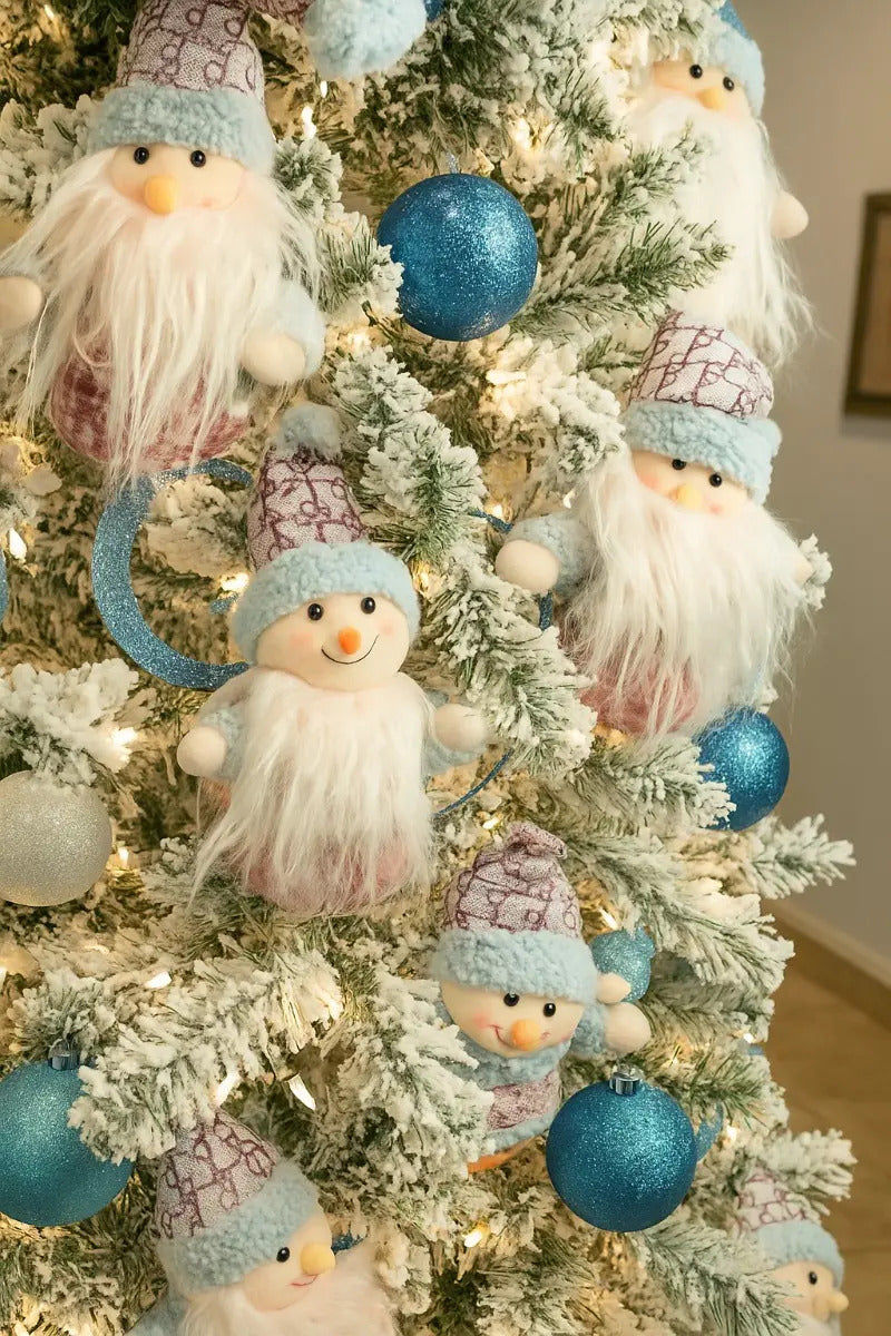 Decoracion De 3 Muñecos Navideños Con Barba Blanca 17x10x12