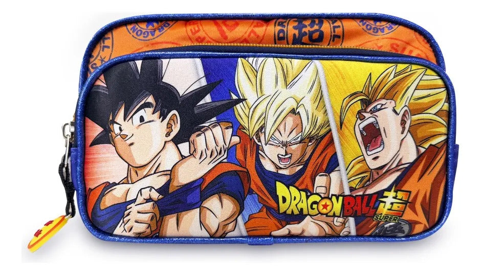 Set Escolar Yadatex Azul 3 Pzas Goku y Vegeta