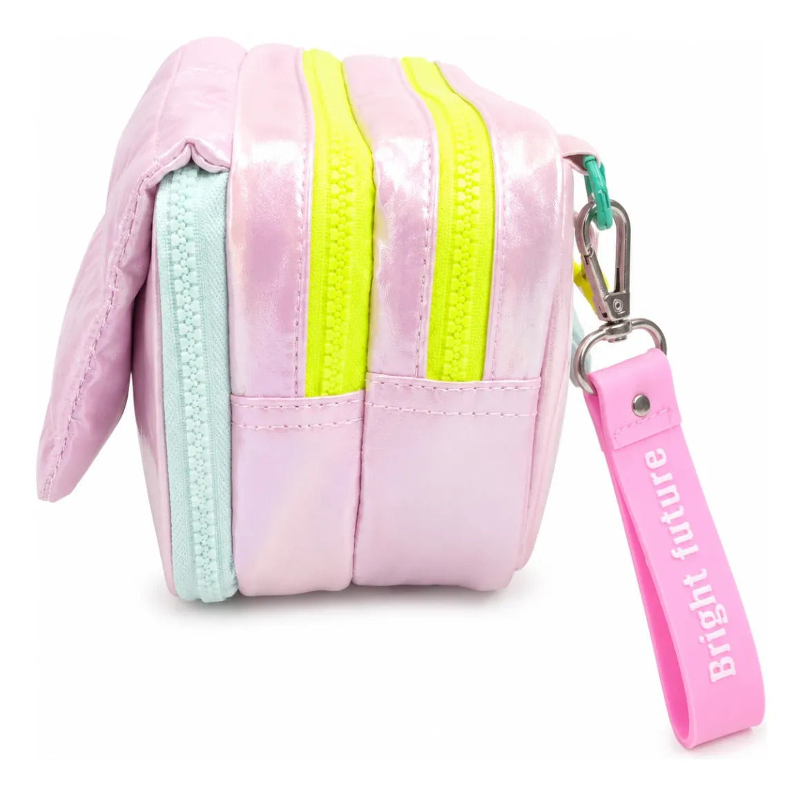 Set Escolar Lluvia Rosa Tornasol Súper Brillante Tres Piezas