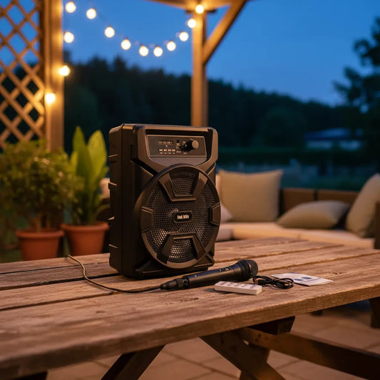Bocina Knup Recargable Bluetooth 8 Pulgadas Con Radio Fm Usb