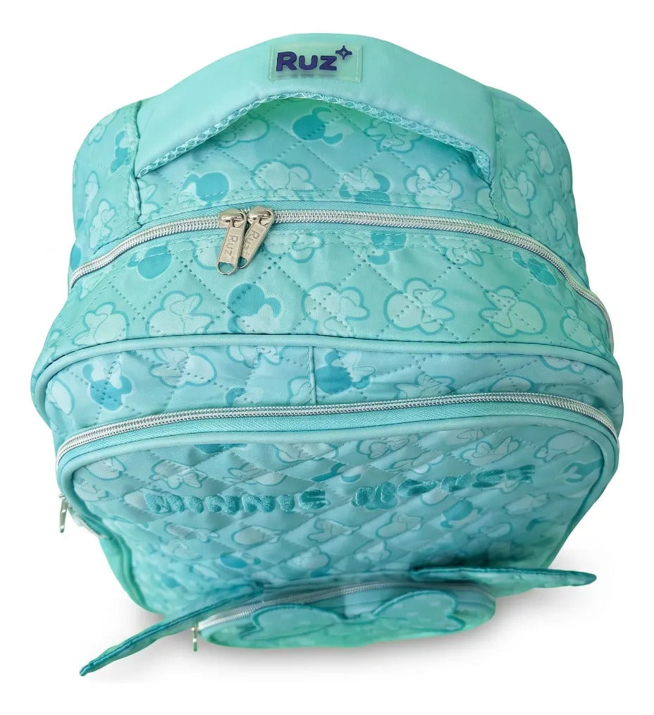 Mochila Primaria Ruz Minnie Mouse Color Azul Turquesa