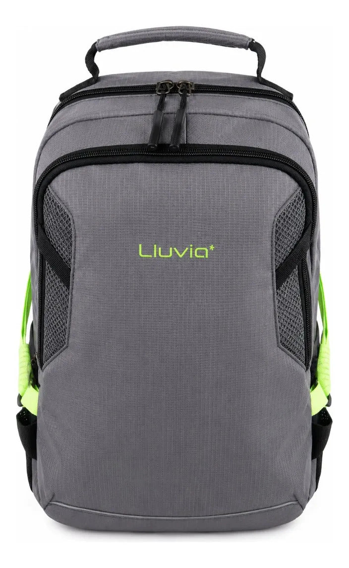 Mochila Juvenil Compacta Lluvia Gris Para Uso Diario