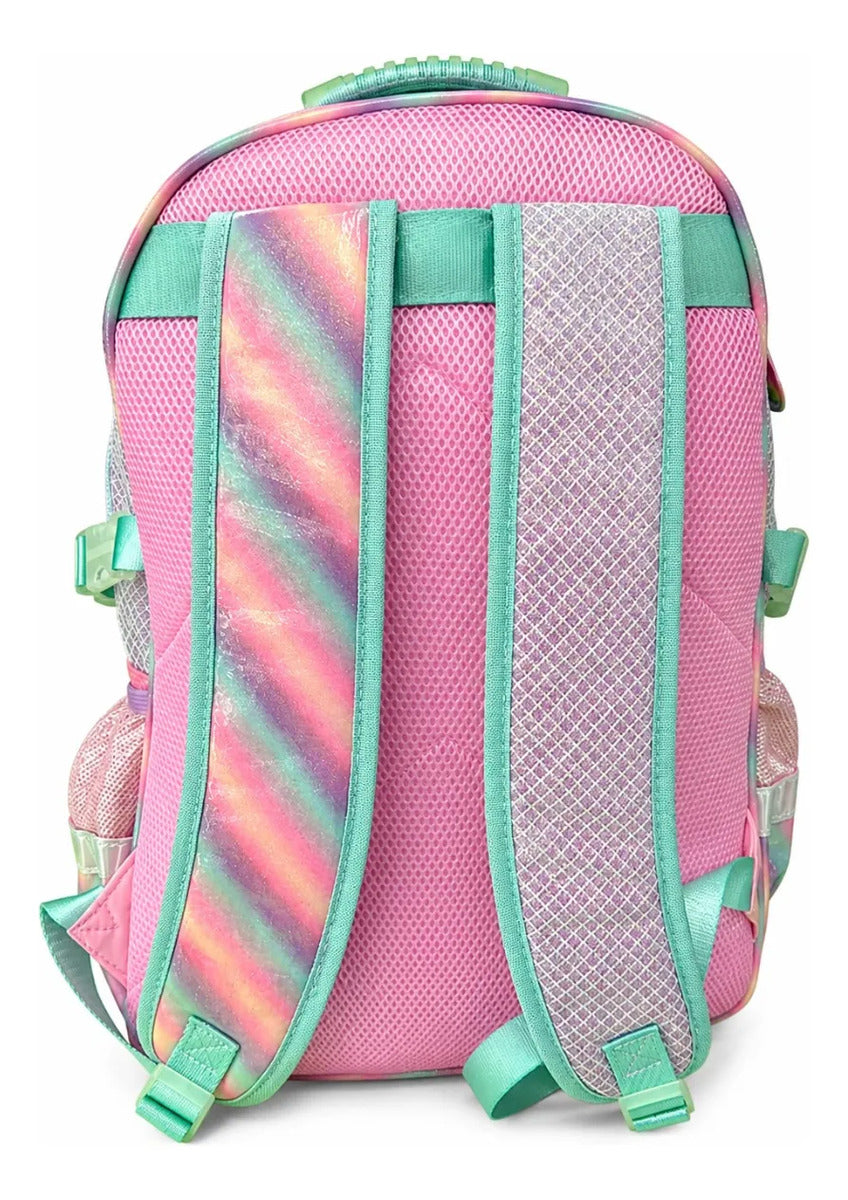 Mochila Monster Disfrazado De Conejito Durazno Con Spinner