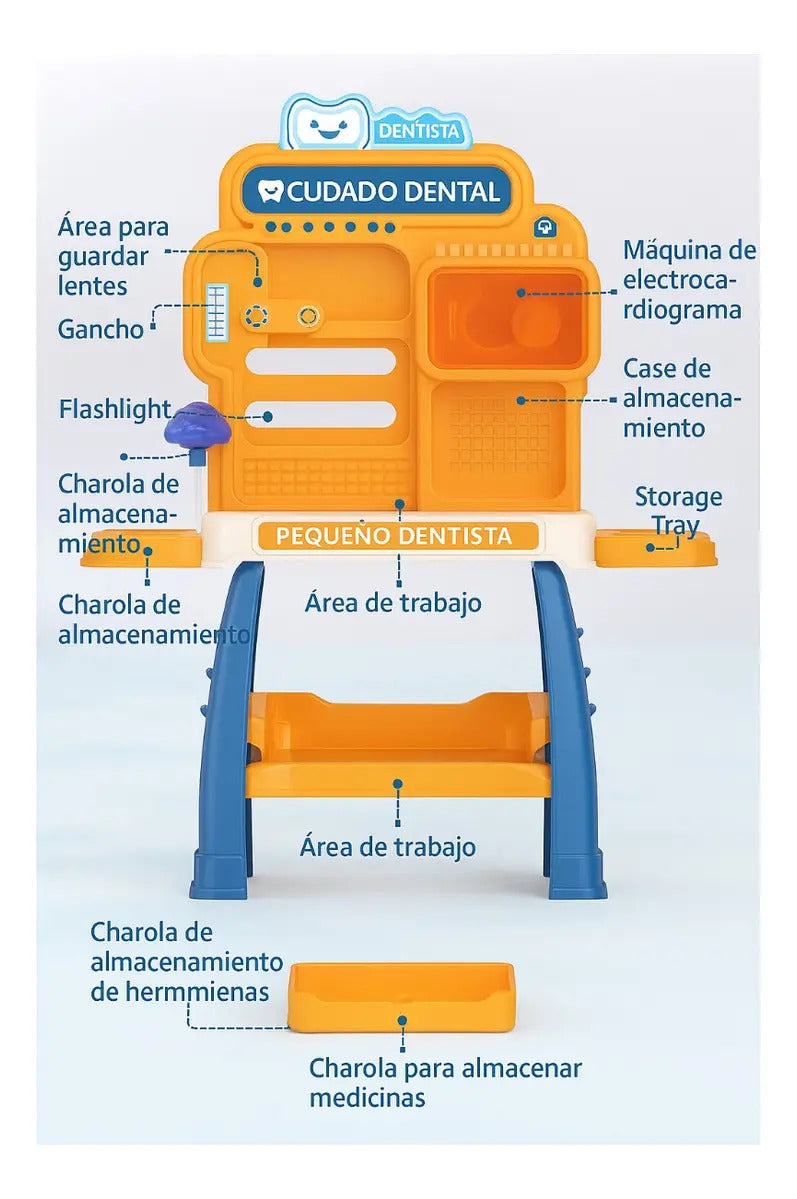 Consultorio Dental Infantil Candy Toys Educativo 54 Piezas