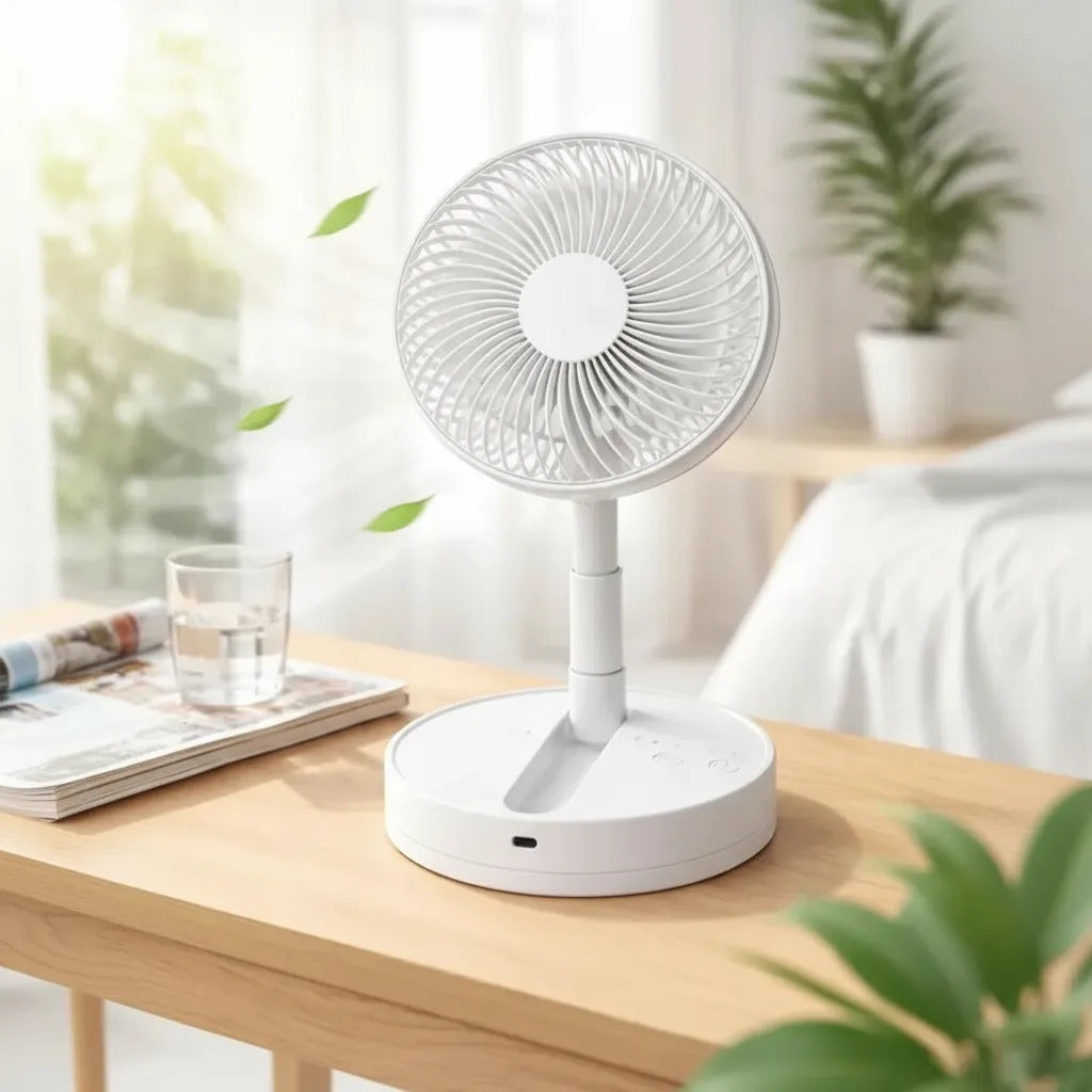 Ventilador Eléctrico Pequeño Blanco Con Temporizador