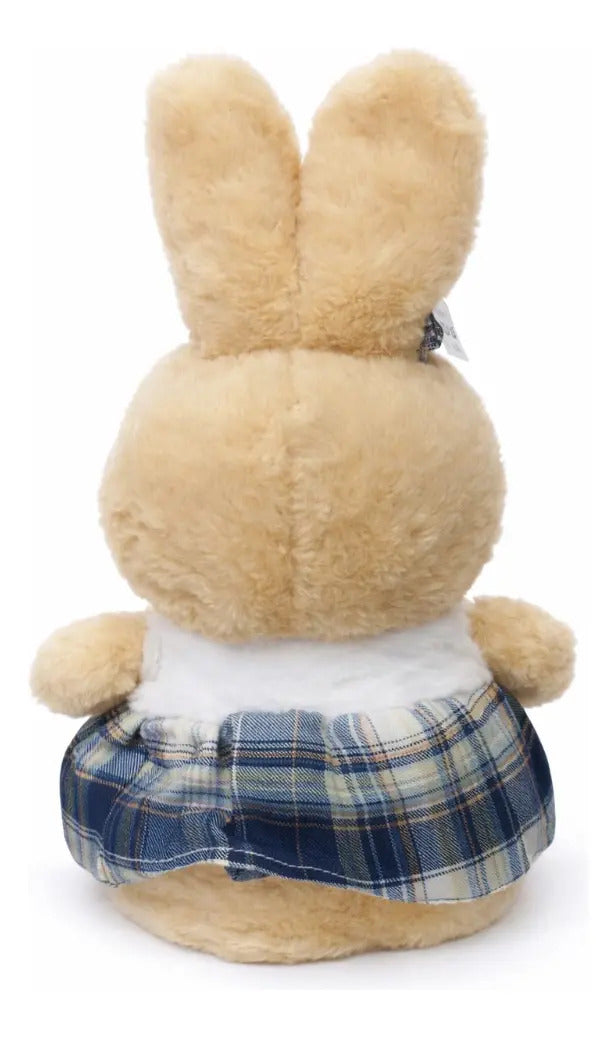 Peluche Conejita Con Vestido Cuadros 2 Colores 31 Cm