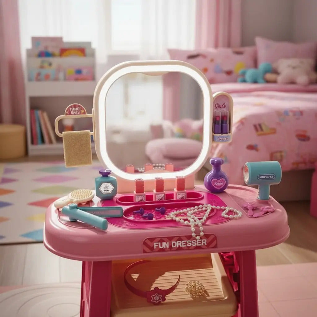 Tocador Infantil Funny Dresser Con Luz, Sonido 20 Piezas