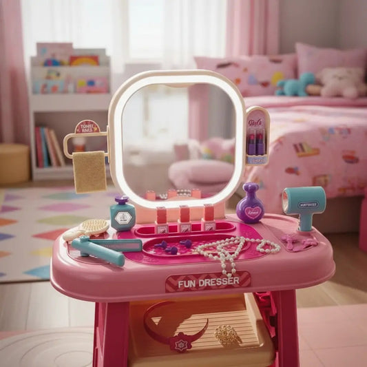 Tocador Infantil Funny Dresser Con Luz, Sonido 20 Piezas