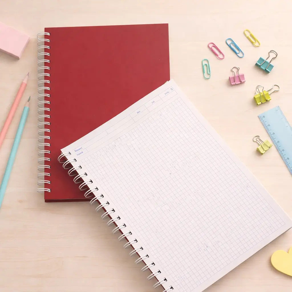 Libreta Roja 3 Piezas Profesional Cuadro Chico  Surimax