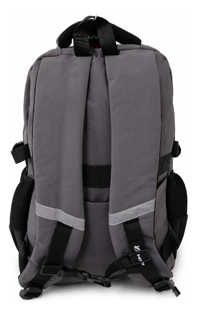 Mochila Lluvia Gris Premium Gran Capacidad Antirrobo