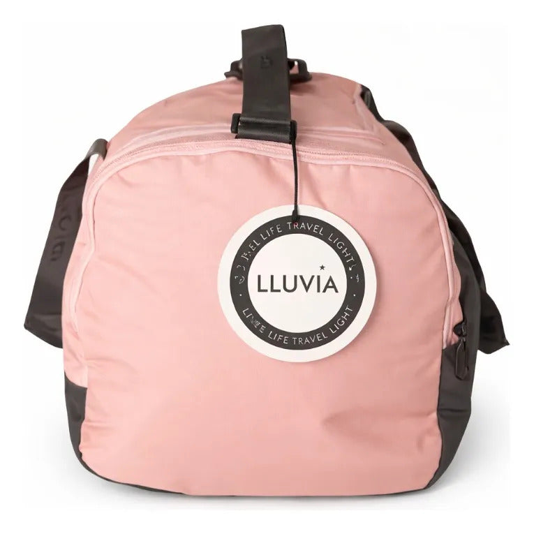 Maleta Deportiva Lluvia Durazno Gris Amplia Para Viaje