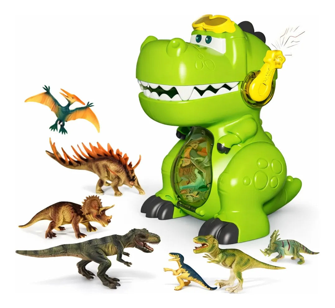 Juguete Dino Organizador Candy Toys Con Luz Y Compartimiento