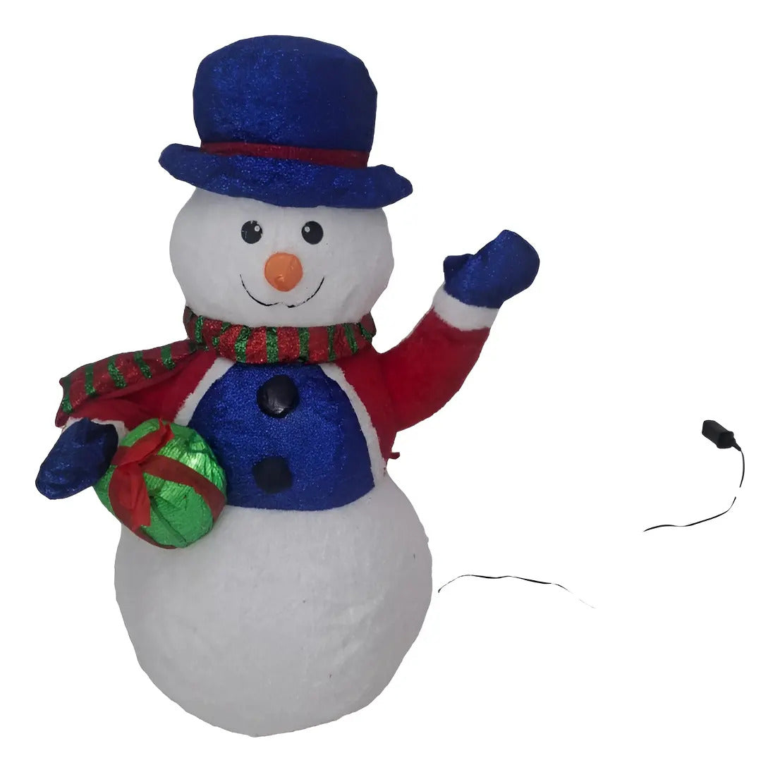 Inflable Navideño Muñeco De Nieve Con Regalo Marca Lluvia