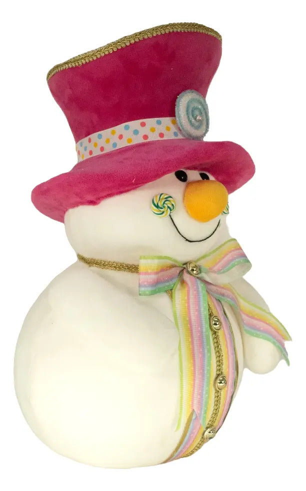 Decoracion Navideña Muñeco De Nieve Candy Land 50x30x30 Cm