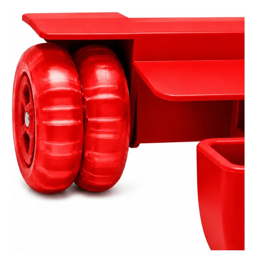 Carrito Para Mochila Color Rojo Primaria 17 Pulgadas