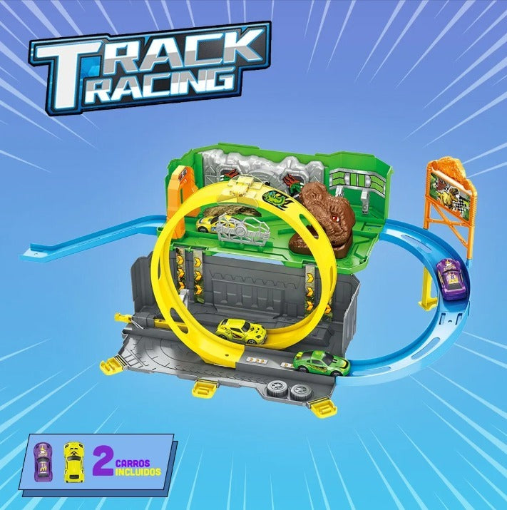 Pista Track Racing Con Loop 360 Portafolio Marca Candy Toys