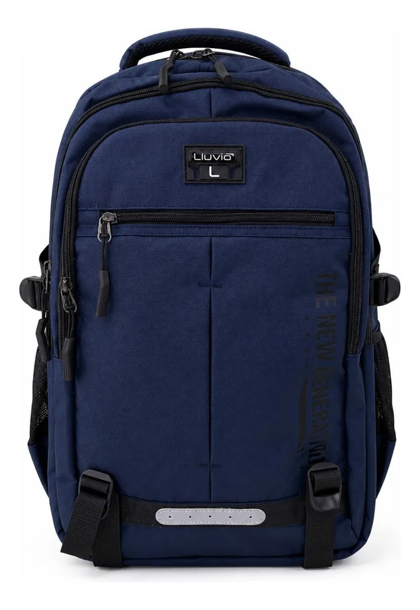 Mochila Lluvia Azul Marino Moderna Para Laptop Y Universidad