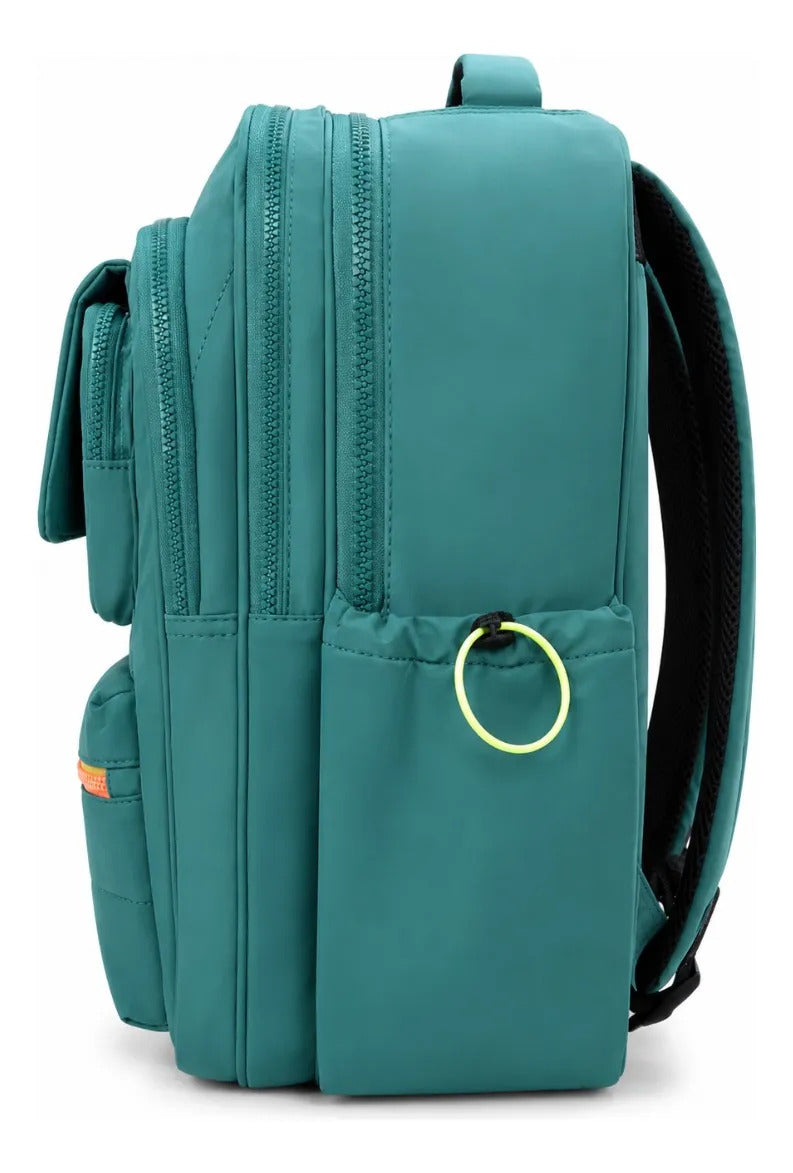 Mochila Lluvia Verde Petróleo Reforzada Resistente Al Agua