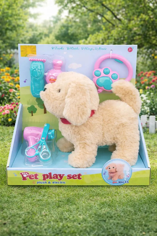 Perrito De Juguete Candy Toys Camina Ladra Con 5 Accesorios