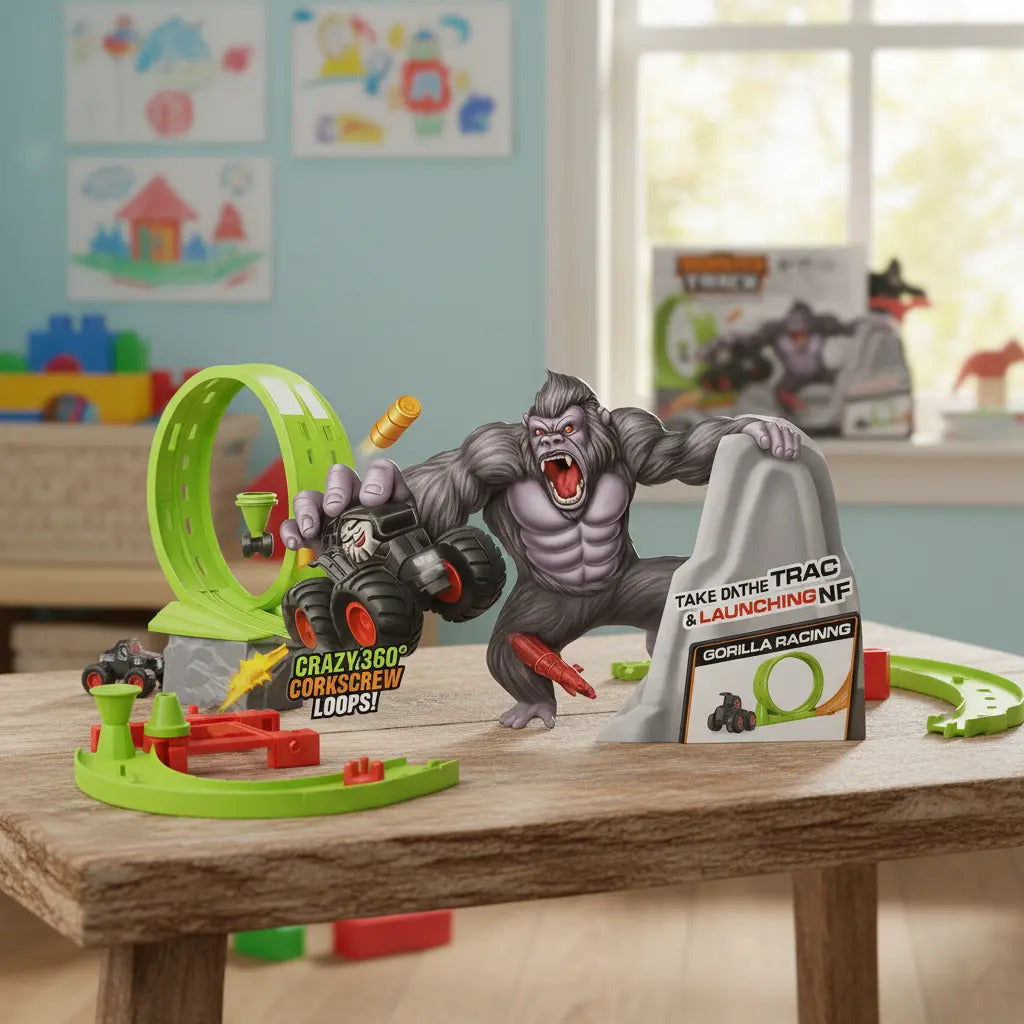 Pista De Carros Gorilla Track Con Loop 360 Candy Toys