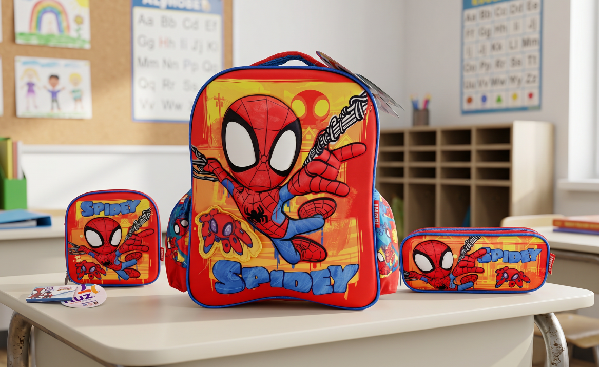 Kit De Mochilas Ruz Kínder Spidey Naranja