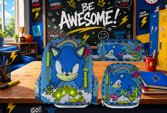 Kit Escolar Ruz Sonic 3d Con Luz