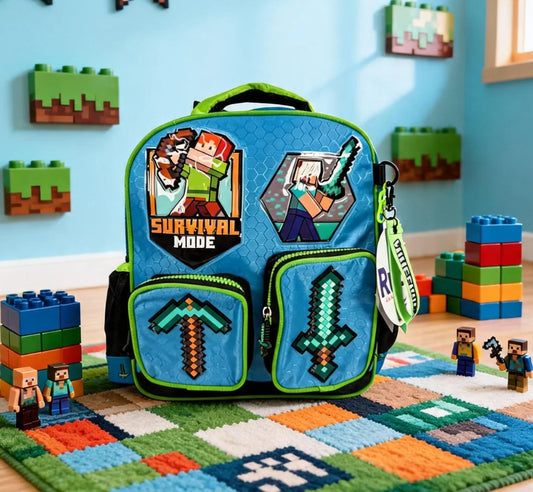 Mochila Kinder Marca Ruz Minecraft Survival Mode