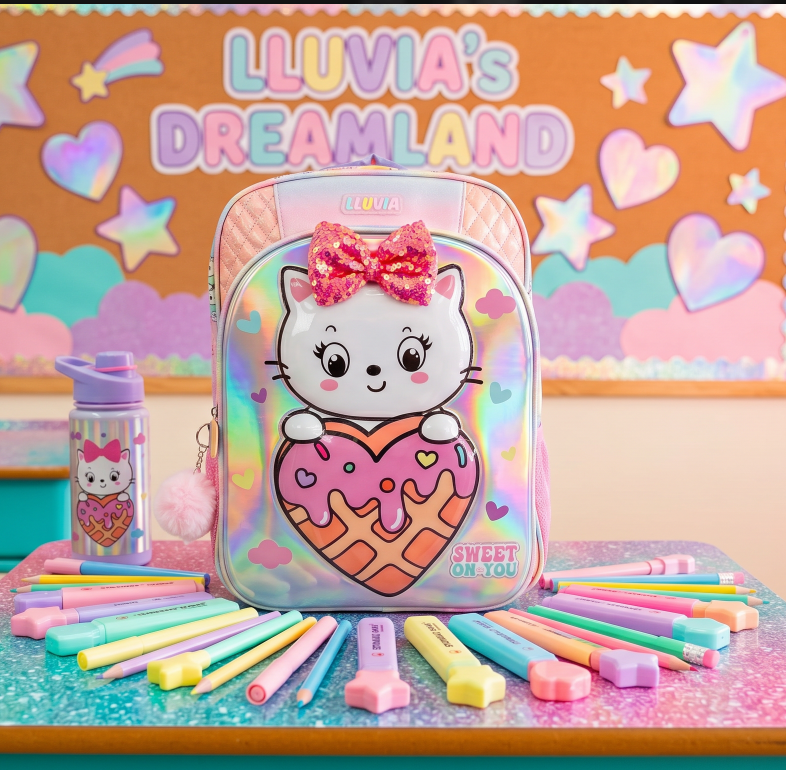 Mochila Marca Lluvia Gatita 3d