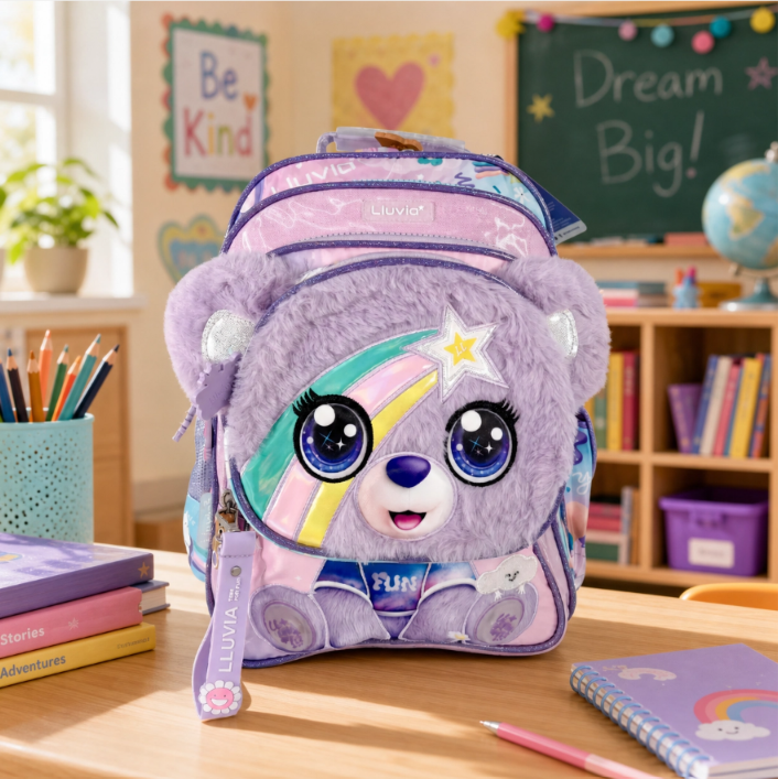 Mochila Marca Lluvia Oso Arcoiris Kinder