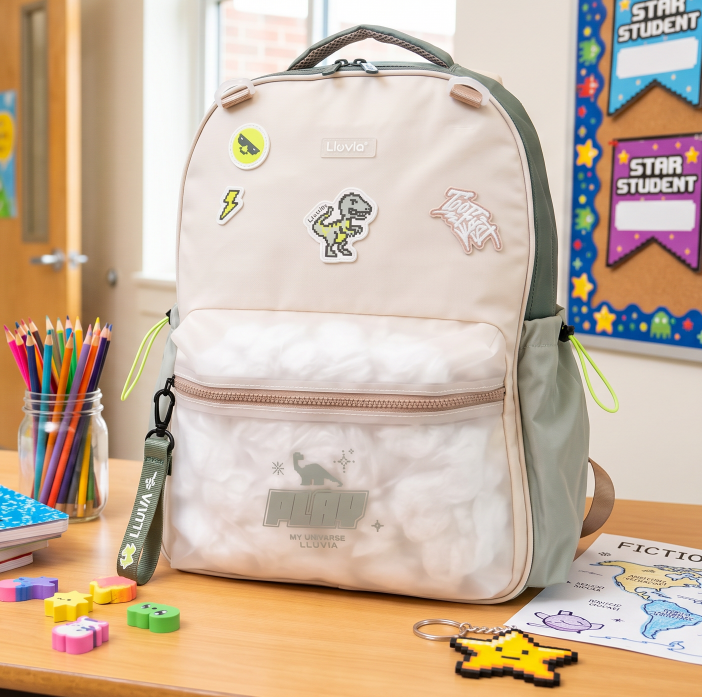 Mochila Marca Lluvia Primaria Diseño Dinosaurio