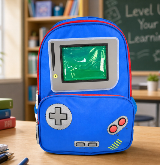 Mochila Primaria Marca Lluvia Gamer Azul Con Luz