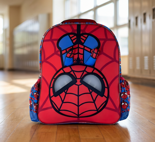 Mochila Primaria Spider-man Con Luz Led