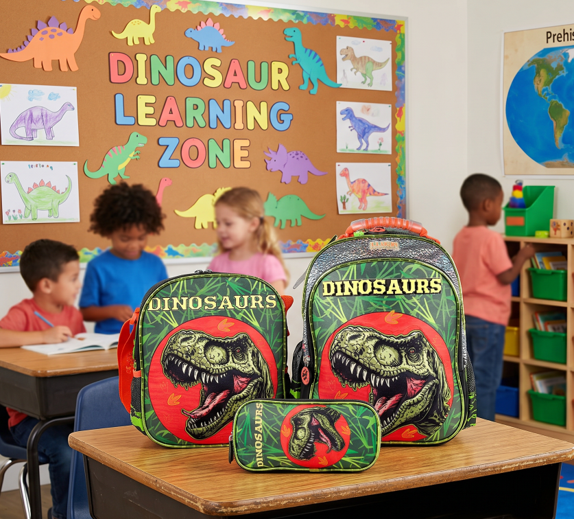 Paquete 3 Piezas Marca Lluvia Diseño Dinosaurio T Rex Kinder