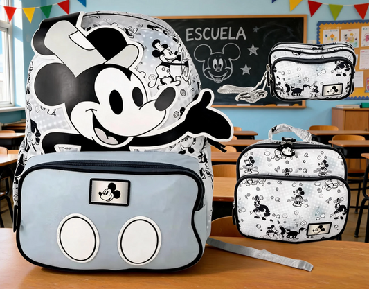 Paquete 3 Piezas Marca Lluvia Mickey Mouse Gris