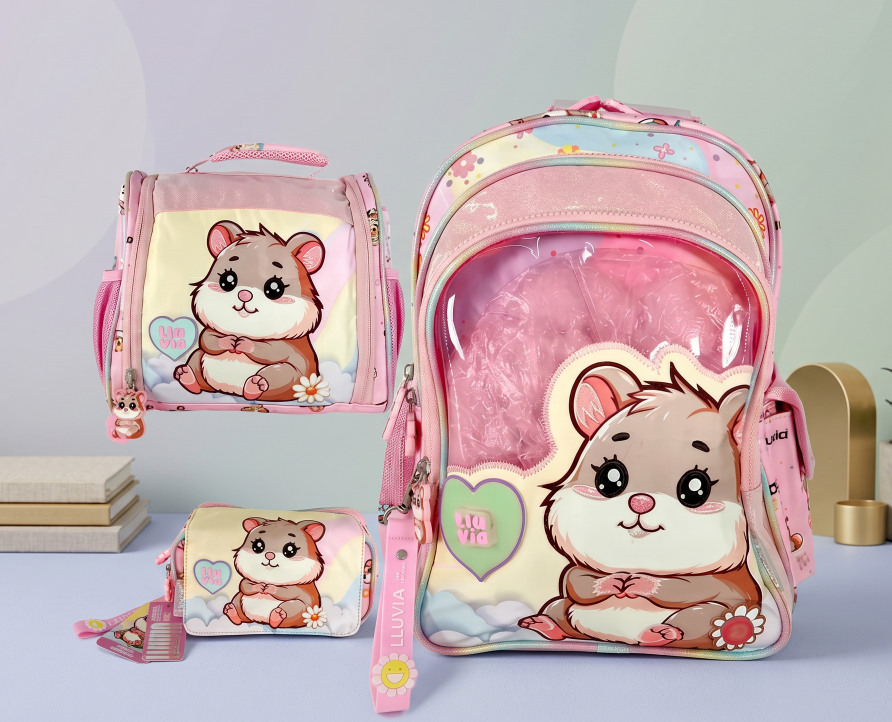 Paquete 3 Piezas Marca Lluvia Primaria Diseño Hamster