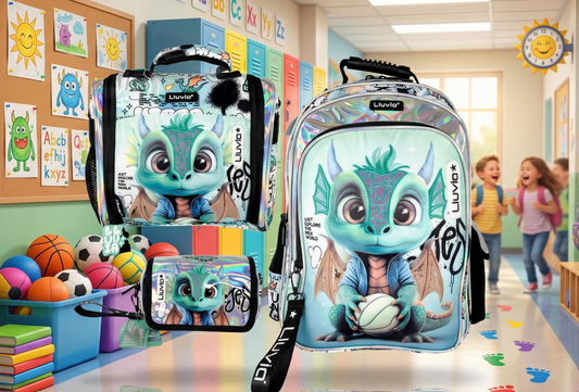 Paquete 3 Piezas Marca Luvia Diseño Dragon Primaria