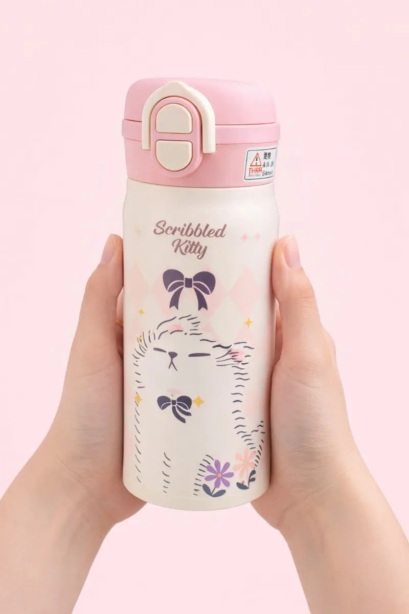 Termo De Acero Inoxidable 350 Ml Con Diseños De Animalitos