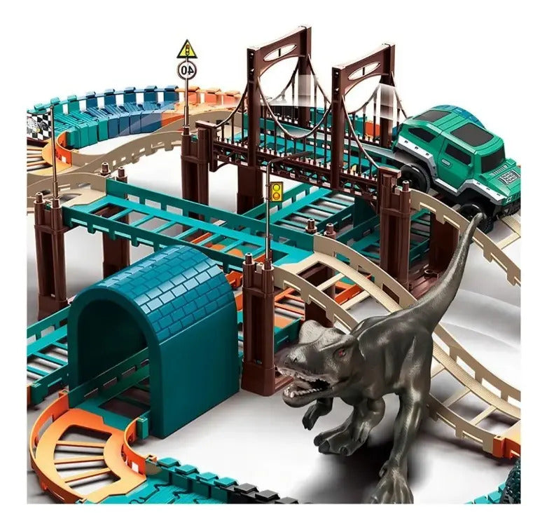 Pista Dino Track De 87 Piezas Con Carro A Pila Aa Candy Toys
