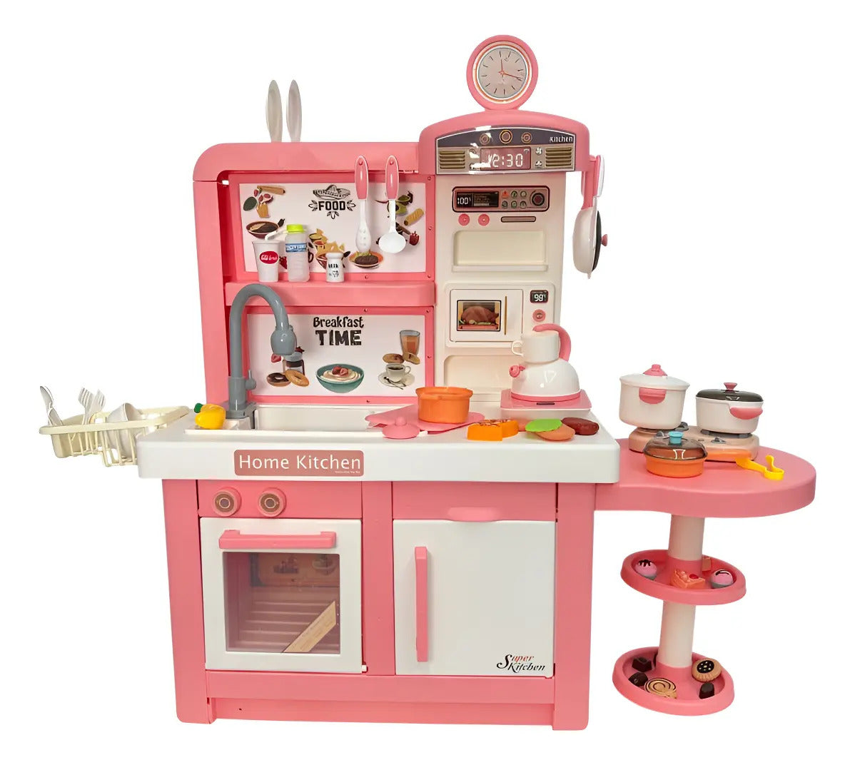 Cocina Infantil Marca Candy Toys Rosa Pastel 46 Piezas