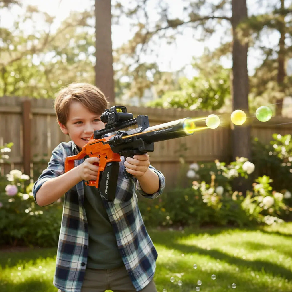 Rifle De Orbits Candy Toys Con Luz Led Y 50,000 Balas
