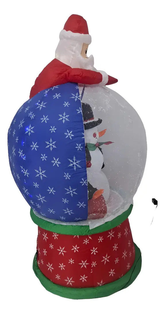 Inflable Navideño Esfera Con Muñeco De Nieve Marca Lluvia