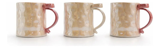 Taza Decorativa Con Moño Tridimensional Color Tornasol 380ml