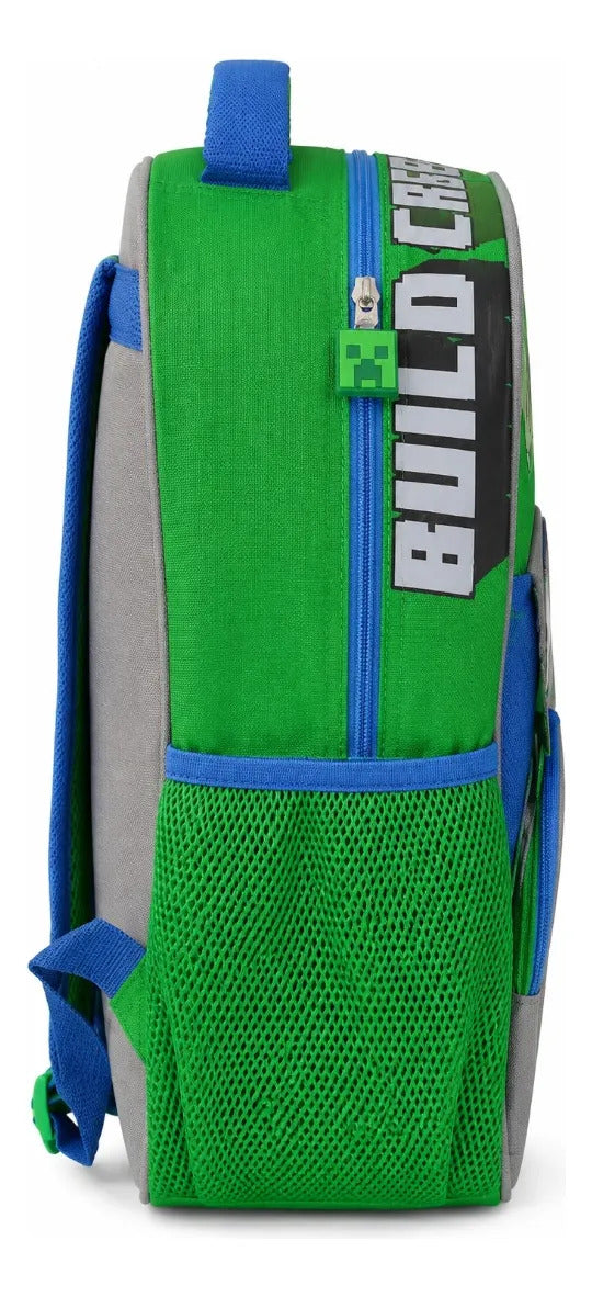Mochila Escolar Minecraft Ruz Con Steve Alex Y Zombie