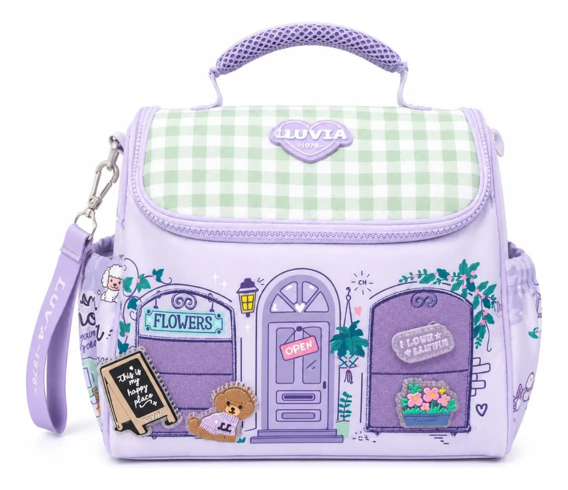 Set Escolar Tres Piezas Lluvia Diseño Boutique Floral Lila