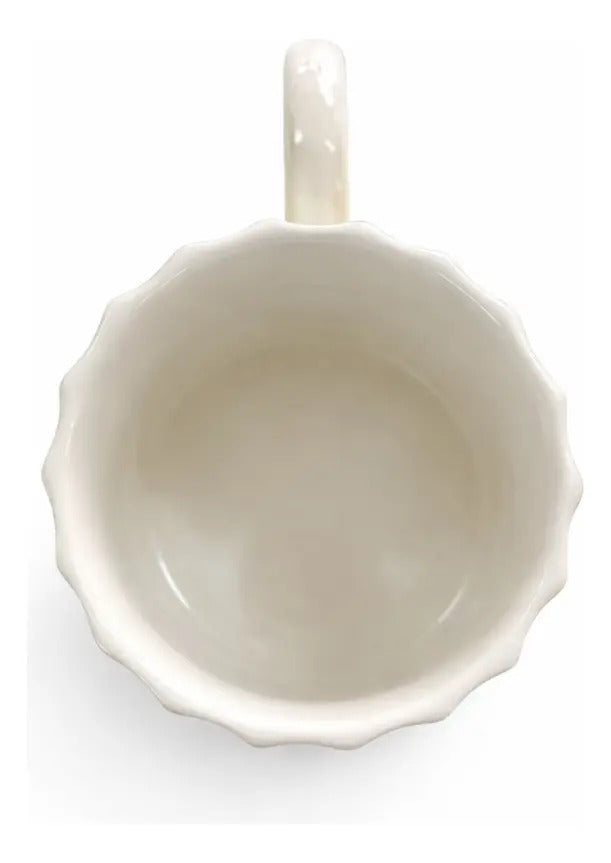 Taza Acanalada Degradado Pastel Con Aza De Corazon 350 Ml