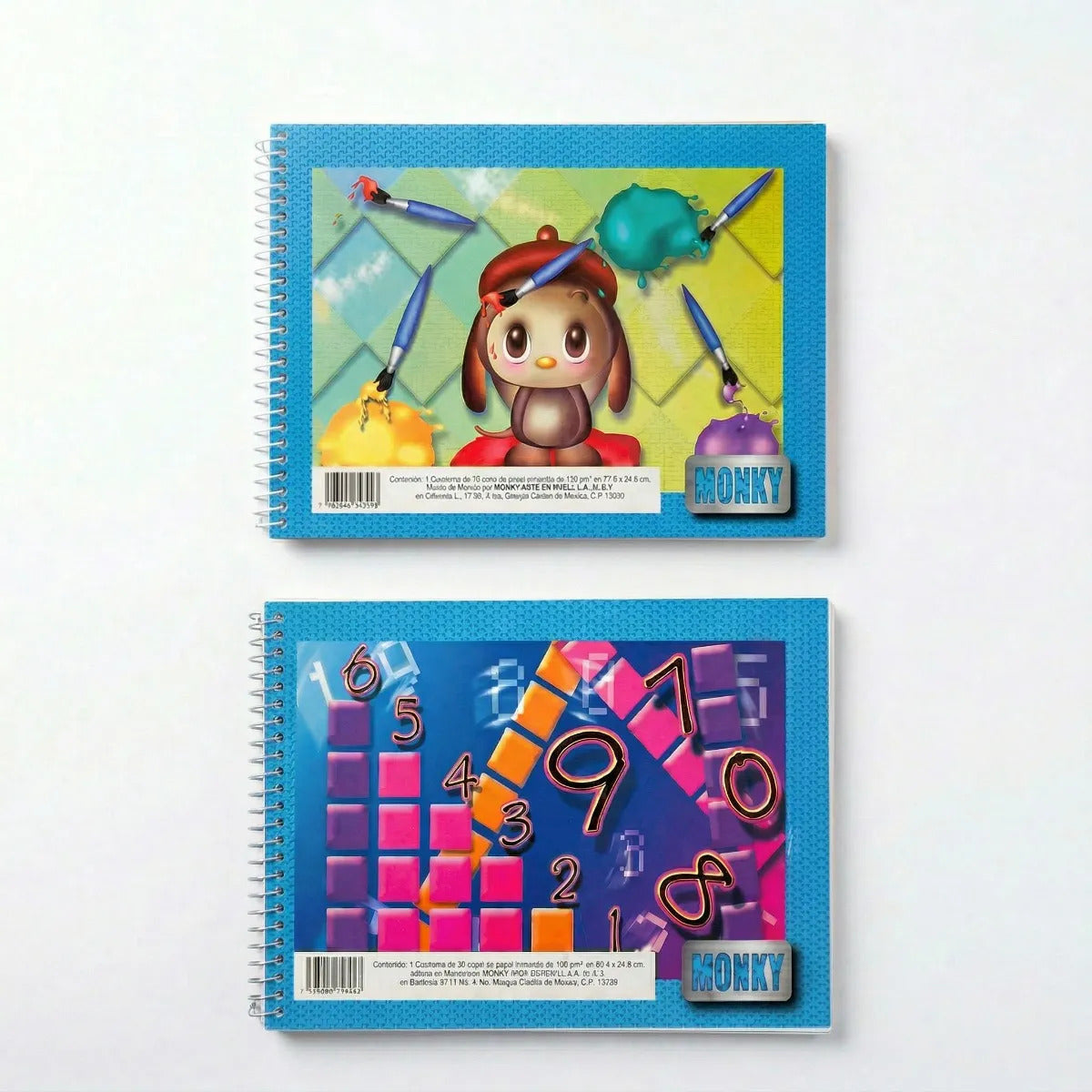 Cuaderno Monky 30 Hojas Marquilla Pasta Suave Espiral Grueso